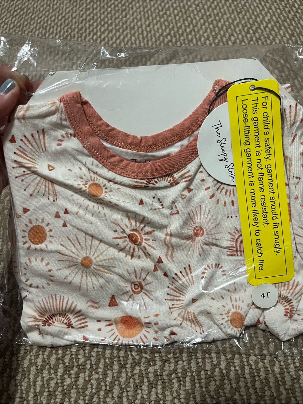 Kids 4T The Sleepy Sloth bamboo gender neutral pajama set